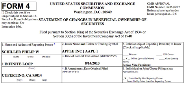 Apple SVP Phil Schiller Sells $18.6 Million in Apple Stock, SVP Dan Riccio Sells $1.9 Million