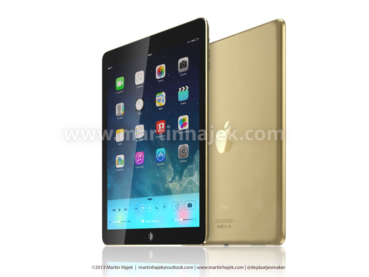 Beautiful concepts showing iPad 5 and iPhone 5S in gold (gallery)