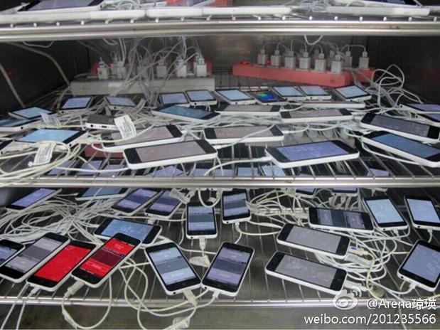 Leaked Photo of iPhone 5C Units Being Tested at Pegatron?