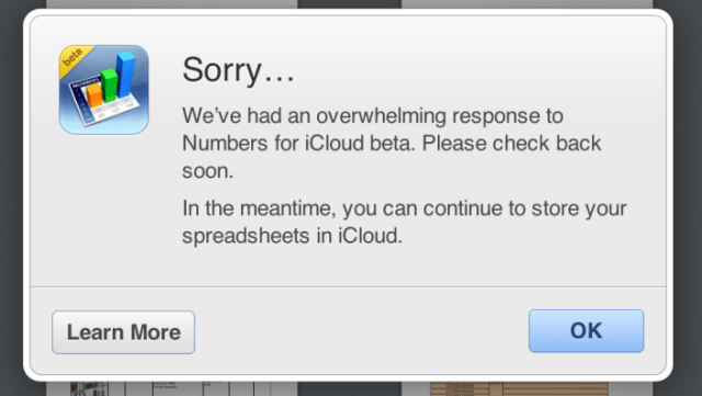 Apple Limits Access to iWork for iCloud Beta Due to &#039;Overwhelming Response&#039;