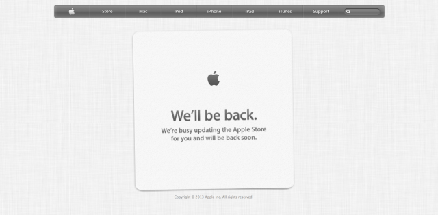 Apple Store Goes Down Ahead of iPhone Press Event