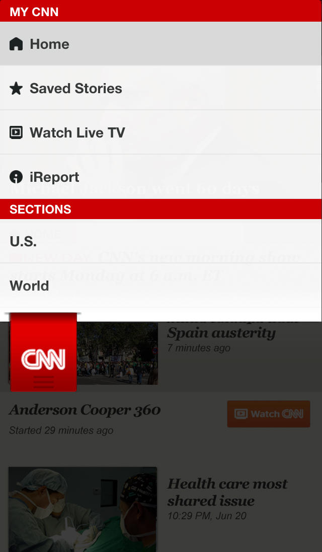 CNN App is Updated With iOS 7 Compatibility
