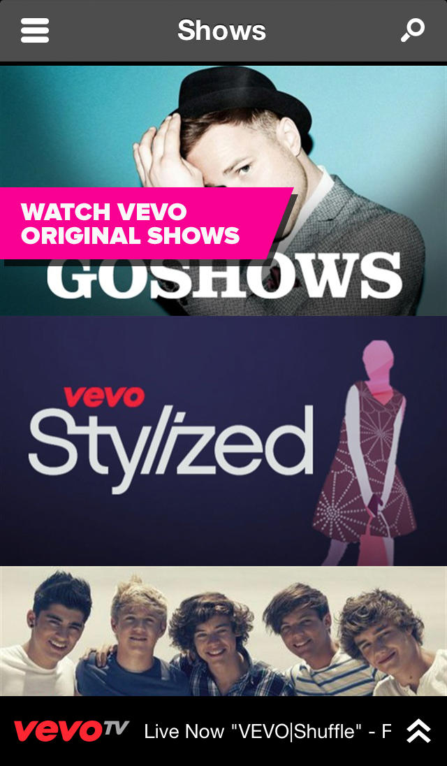 VEVO App is Updated to Support iOS 7