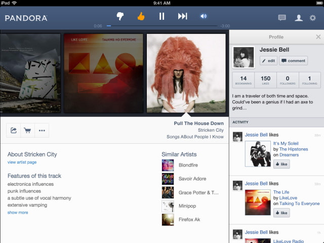 Pandora Radio Gets Improved Look and Feel for iOS 7, Additional iPad Features