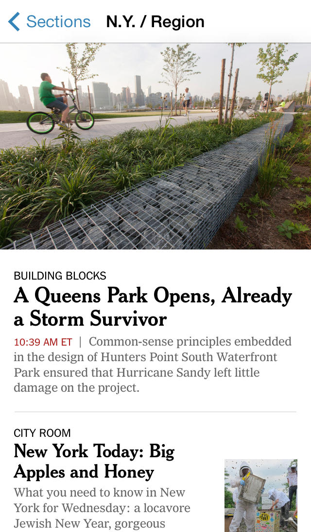 New York Times App is Updated for iOS 7, Gets AirDrop, Swiping Between Sections and More