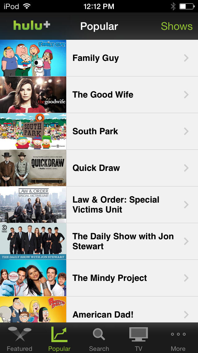 Hulu Plus Update Brings iOS 7 Support, AirDrop, New iPad List View and More