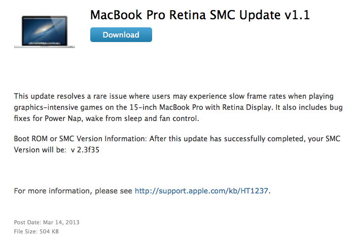 Apple Releases SMC Firmware Update for MacBook Pro, MacBook Air