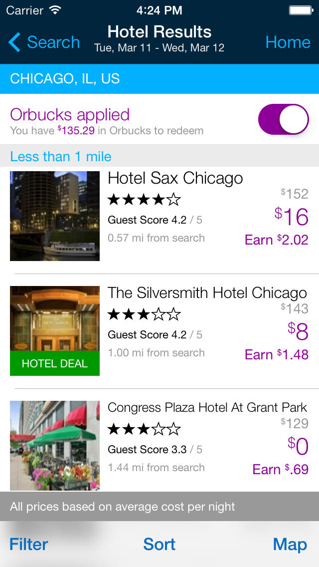Orbitz App is Completely Redesigned for iOS 7, Adds Support for Orbitz Rewards