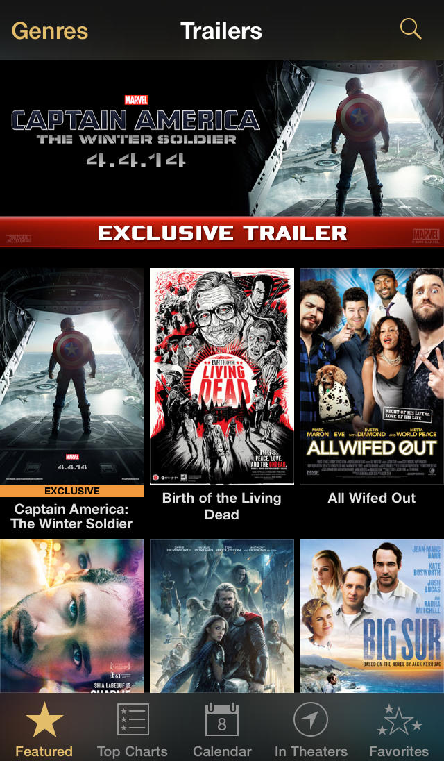 iTunes Movie Trailers App Gets Updated With a New Design for iOS 7