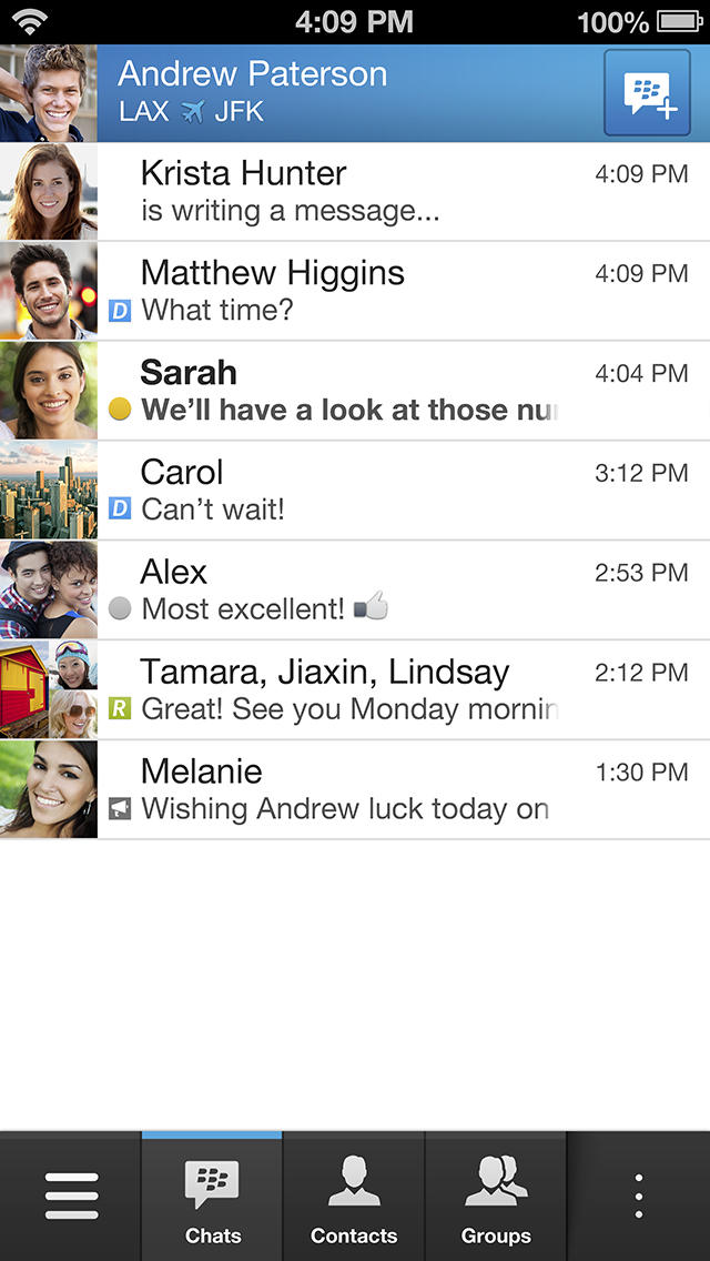 BBM for iPhone Gets Contact Categories, List Sorting and Filtering in BBM Groups