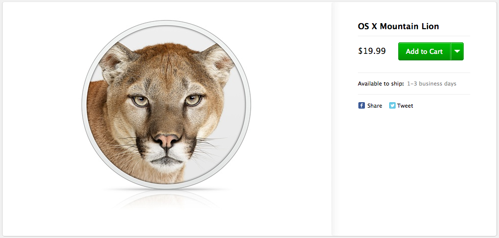 Apple is Selling OS X Lion and Mountain Lion via the Online Apple Store