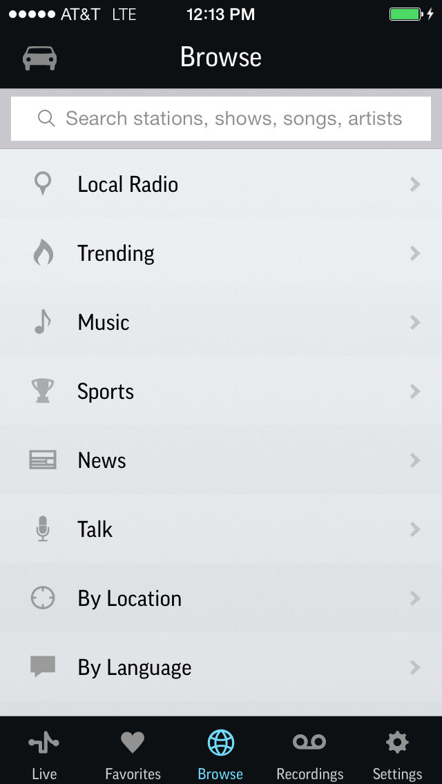 TuneIn Radio Has Been Redesigned and Optimized for iOS 7