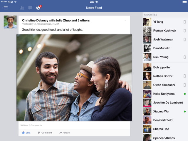 Facebook App for iPad Now Lets You Edit Posts