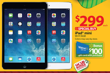 Walmart Black Friday: $75 Gift Card with iPhone Purchase, $100 Gift Card with iPad Mini Purchase