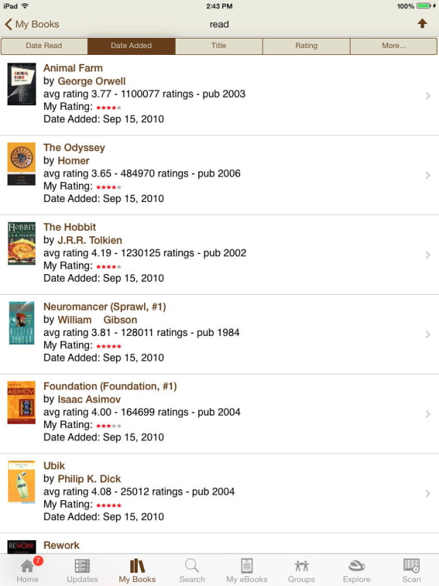 Goodreads Gets Updated for iOS 7, Features Personalized Recommendations