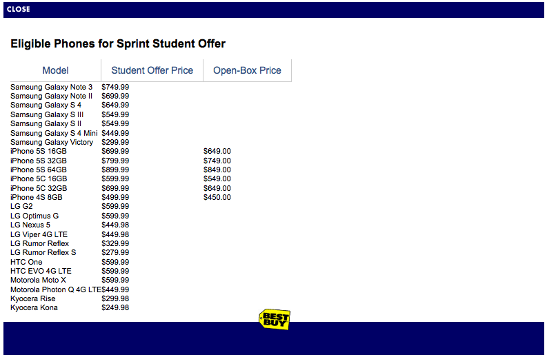 Best Buy and Sprint Offer Students Free Year of Service With Purchase of iPhone