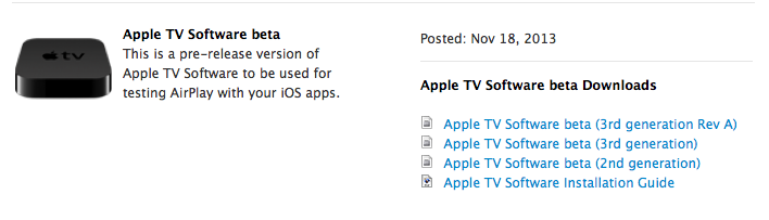 Apple Releases Apple TV 6.1 Beta Firmware to Developers