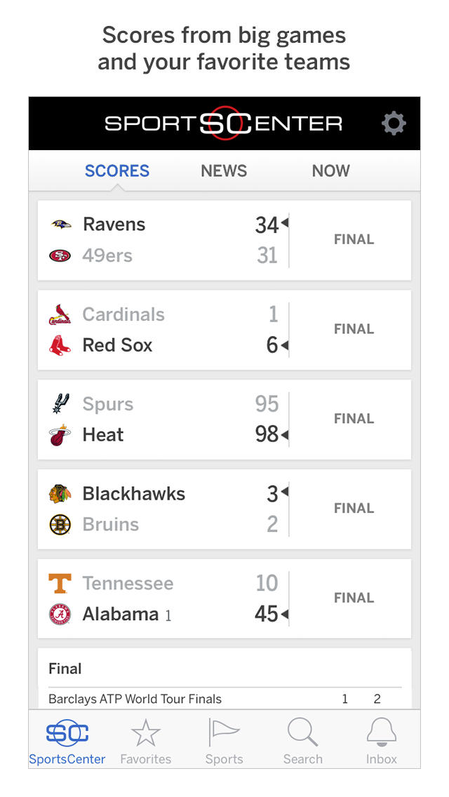 ESPN Updates ScoreCenter App, Brings All New Design, Speed Improvements, &#039;Clubhouses&#039; and More