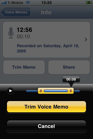 Galleria immagini della funzione Voice Memos dell&#039;iPhone