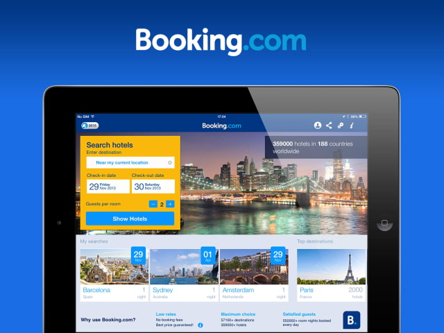 Booking.com App is Updated With a New Design for iOS 7