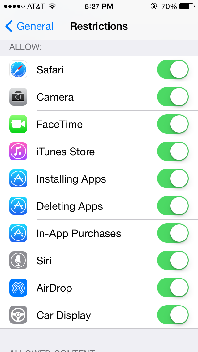 iOS 7.1 Beta 2 Brings New &#039;Car Display&#039; Toggle