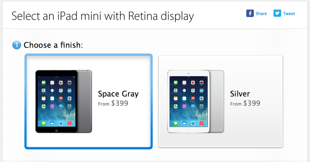 Retina Display iPad Mini Ship Times Improve to 1-3 Days