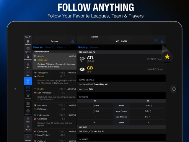 TheScore Mobile App Gets Customizable Feed of Sports Content, Featured Events, More