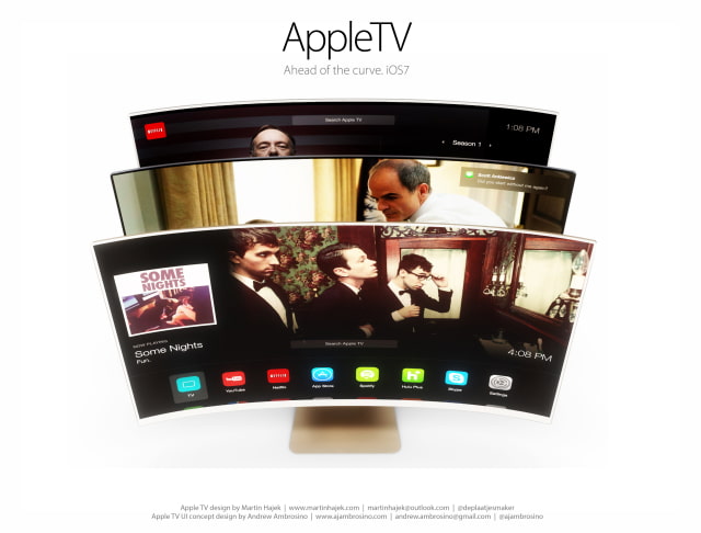 Beautiful Curved Apple Television Concept With New UI [Images]