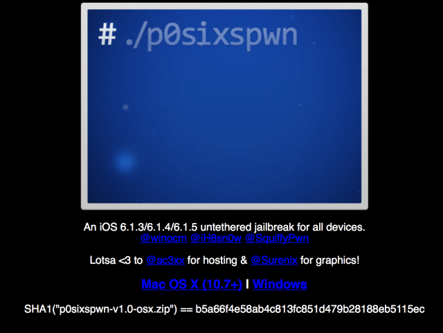 P0sixspwn Untethered Jailbreak Released for iOS 6.1.3-6.1.5