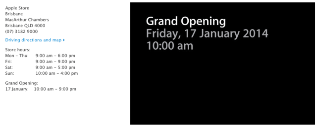 Flagship Apple Retail Store in Brisbane, Australia Set to Open January 17
