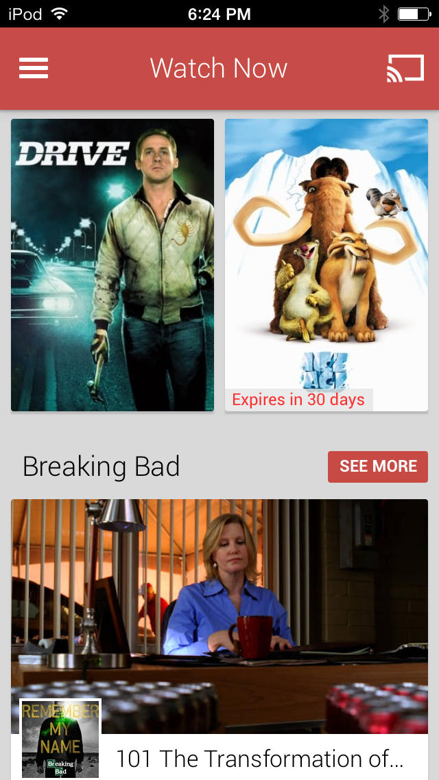 Google Play Movies and TV App Released for iOS