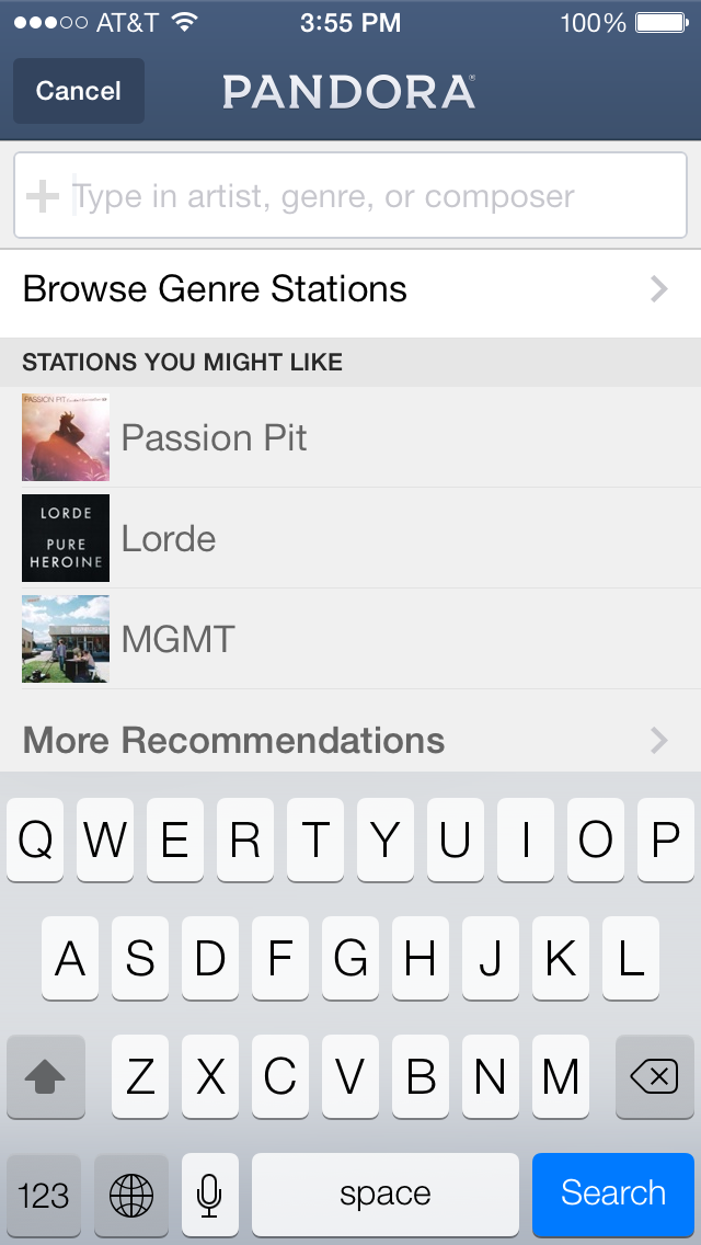 Pandora Radio App Gets Personalized Station Recommendations