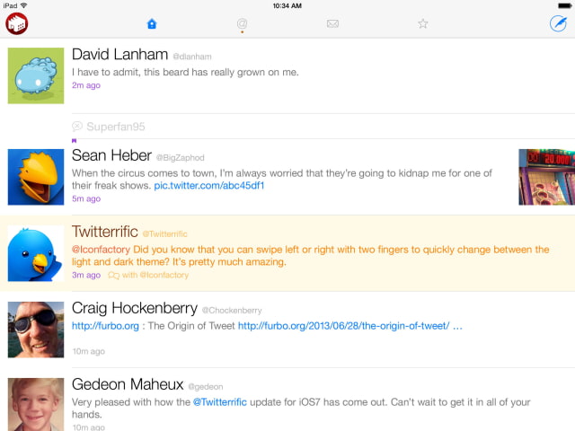 Twitterrific Update Brings Streaming Searches, Customizable Navigation Tabs, More