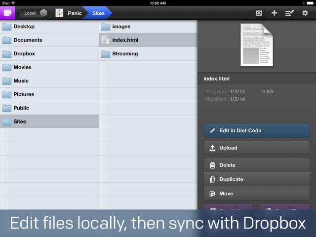 Diet Coda App Now Supports Local Files, 15+ New Syntax Modes