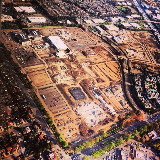 Aerial Photo Shows Demolition Well Underway for Apple Campus 2