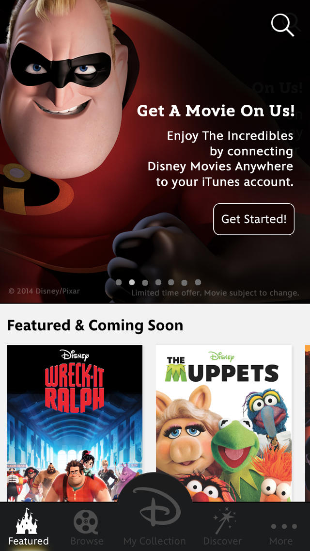 Disney Launches &#039;Disney Movies Anywhere&#039; App, Offers Free Copy of The Incredibles