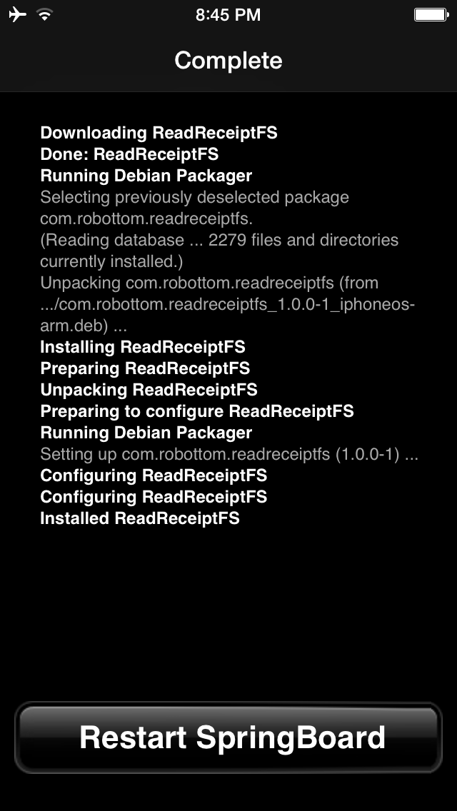ReadReceiptFS Adds an iMessage Read Receipt Toggle to Control Center