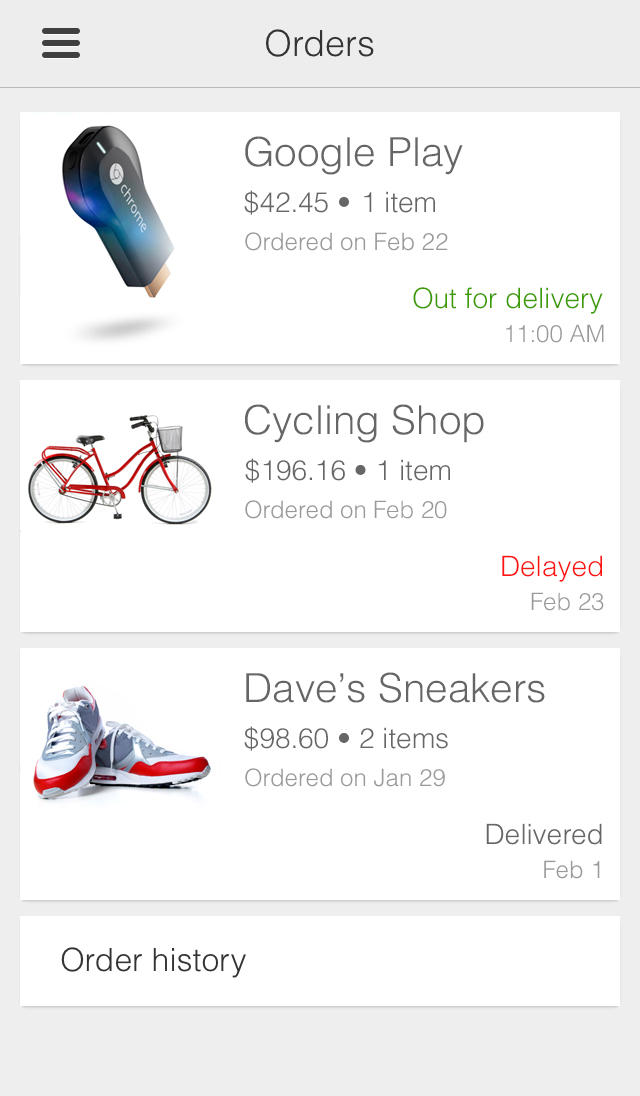 Google Wallet App Now Automatically Tracks Your Online Orders