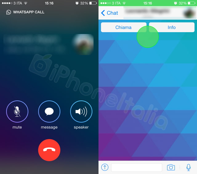 Imagens do novo recurso de vídeo chamadas (VoIP) do Whatsapp
