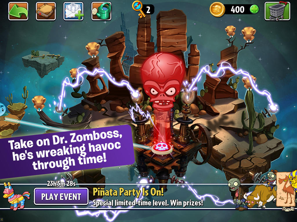 Plants vs. Zombies 2 Gets Updated With New Plants and Zombies From the Future