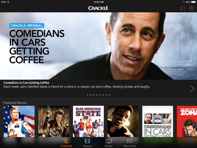 Crackle Movies &amp; TV App Gets Completely Rebuilt for iOS 7