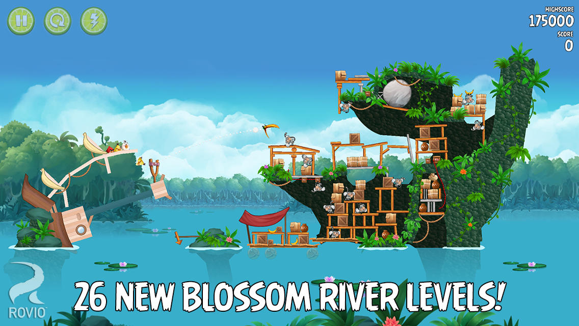 Angry Birds Rio Gets 20 New Blossom River Levels, 6 Hidden Bonus Levels, Drifting Boats