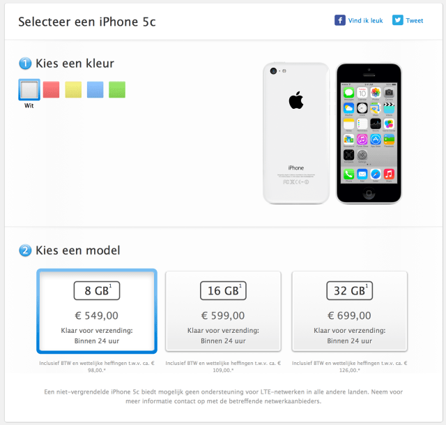 The 8GB iPhone 5c Now Available in More Countries
