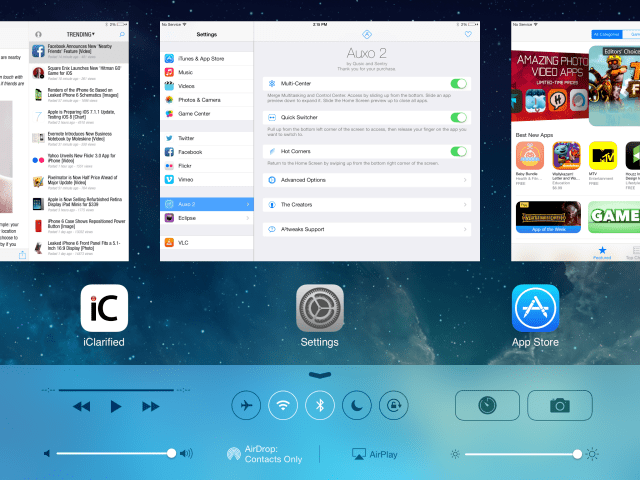 Auxo 2 App Switcher Tweak Gets Updated With Full iPad Support