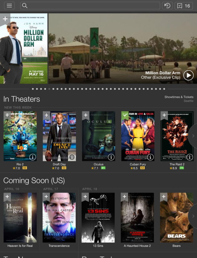 IMDb App Update Brings U.S. TV Listings, New Showtimes Page Design, Other Improvements