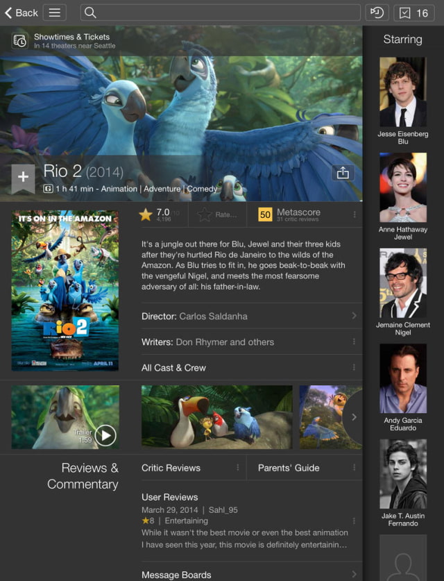 IMDb App Update Brings U.S. TV Listings, New Showtimes Page Design, Other Improvements