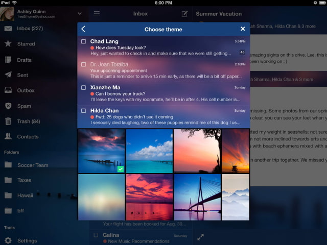 Yahoo Mail App Enhanced With News, Search, and Snapshots of Weather, Sports, More