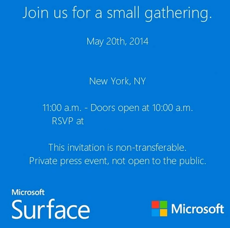 Microsoft to Announce Surface Mini on May 20th?