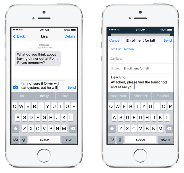 What&#039;s New in iOS 8: QuickType, Third-Party Keyboards