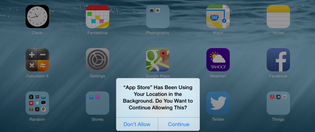 iOS 8 Asks Users Whether Apps Can Continue to Use Location Data